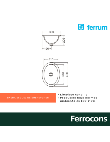 FERRUM BACHA ESQUEL LESF B SPONER 480X380X205