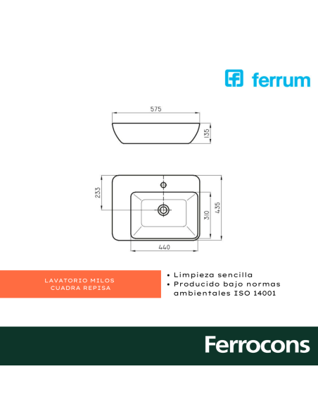 FERRUM BACHA MILOS LK250 B 1 AG 575X435X135