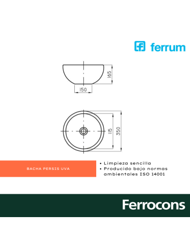FERRUM BACHA PERSIS LWPF UV UVA D355X164