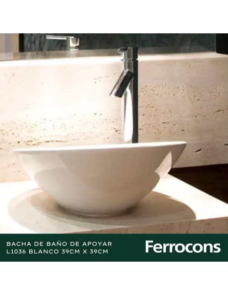 BACHA DECA L103617  OVAL BLANCA390X390X225