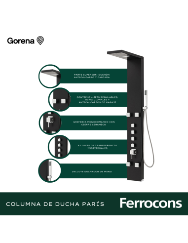 PANEL PARIS ALUM NGRO 4J 150X20X7 CDUCHON