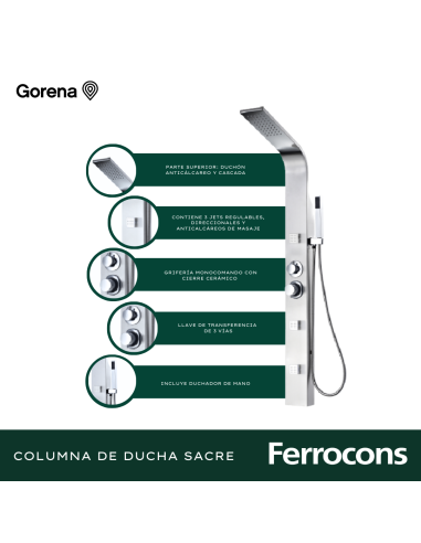 PANEL SACRE AC INOX MATE  3J 130X12X7 CDUCH