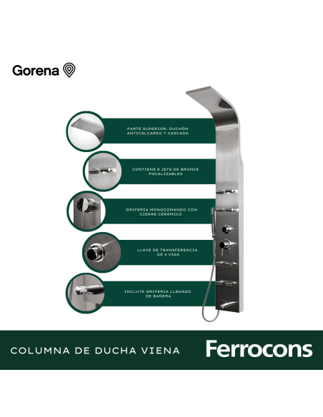 PANEL VIENA  ACINOX 8J 150X20X7 CDUCHON