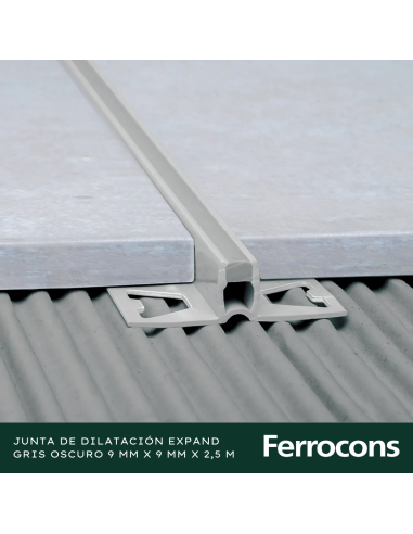 ATRIM 0845 JUNTA DILATEXP GRIS OSCURO 9MMX250M PVC