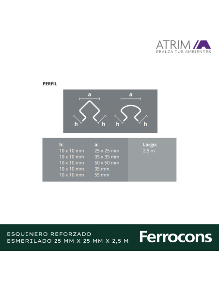 ATRIM 1192 ESQ ACINOX REF 25MMX 25NNX25M ESM