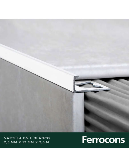 ATRIM 1517  VARILLAS EN L BLANCO 12MMX250