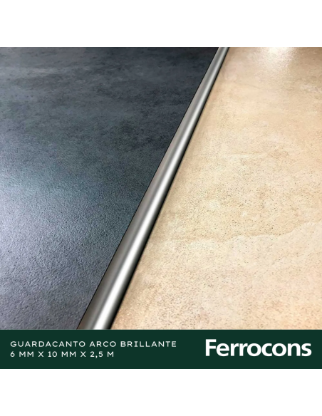 ATRIM 1580 GUARDACANTO ARCO ACINOX 10X250