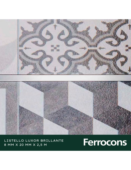 ATRIM 1624 LISTELLO LUXOR ACINOX 20MMX250