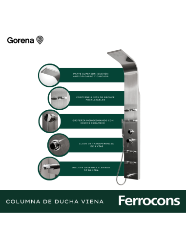 PANEL VIENA  ACINOX 8J 150X20X7 CDUCHON