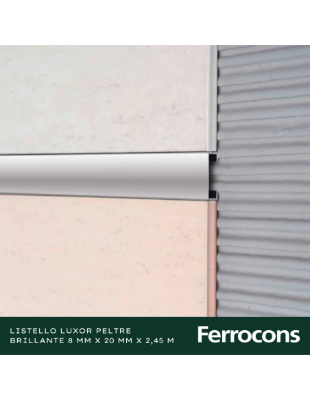 ATRIM 1485 LISTELLO LUXOR PELTRE ESMBRIL 20X245