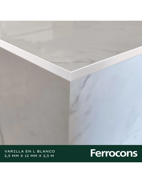 ATRIM 1517  VARILLAS EN L BLANCO 12MMX250