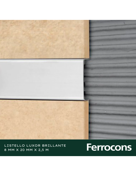 ATRIM 1624 LISTELLO LUXOR ACINOX 20MMX250