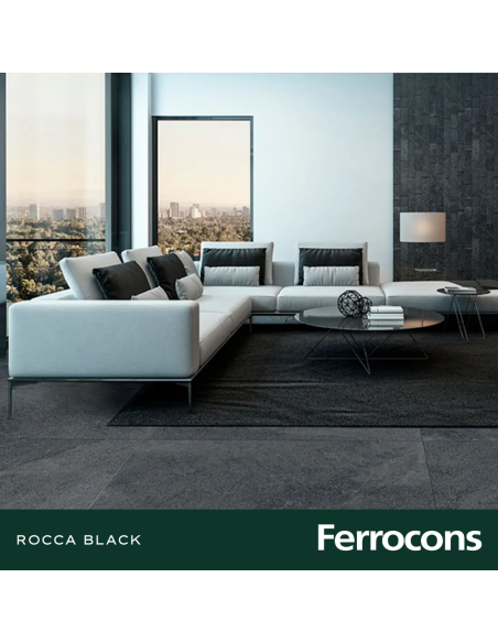 VITE ROCCA BLACK NAT  60X120 PORC REC