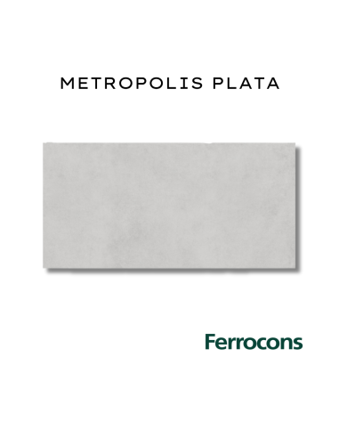 PORCELANATO METROPOLIS PLATA 64X122 - CERRO NEGRO