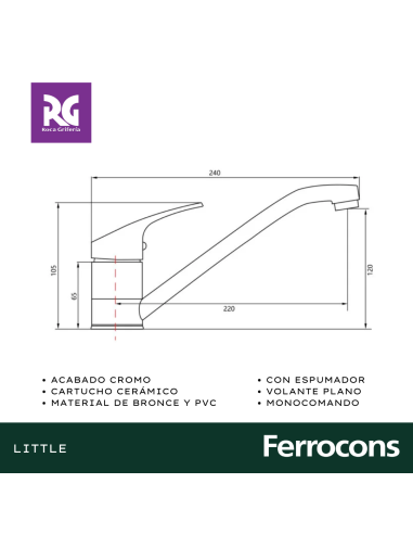 ROCA LITTLE  M-16-401 COCINA MONOCOM CR