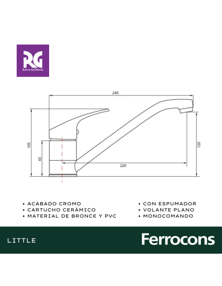 ROCA LITTLE  M-16-401 COCINA MONOCOM CR