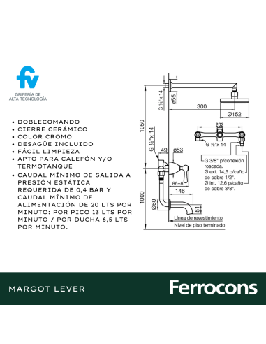 FV 10362L MARGOT LEVER  BANERA CTRANSF CROMO