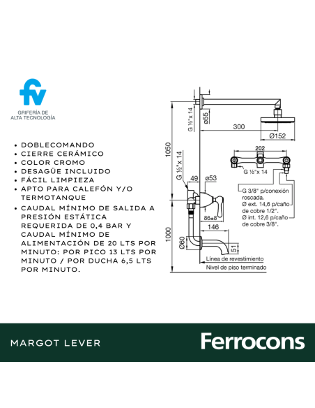 FV 10362L MARGOT LEVER  BANERA CTRANSF CROMO