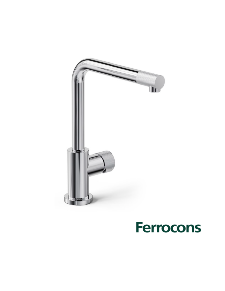 HIDROMET TEXTURE MONOCOMANDO DE COCINA RECTO CROMO 9870CRCR