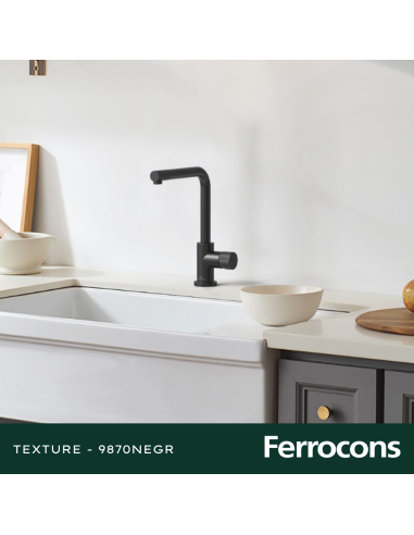 HIDROMET TEXTURE 9870NEGR MONOCOAMDO DE COCINA...