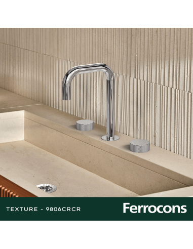 HIDROMET TEXTURE 9806CRCR LAVATORIO CROMO