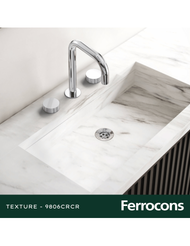 HIDROMET TEXTURE 9806CRCR LAVATORIO CROMO