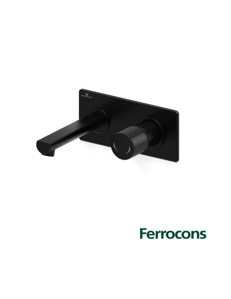 HIDROMET TEXTURE 9880NEGR MONOCOMANDO LAVATORIO PARED NEGRO