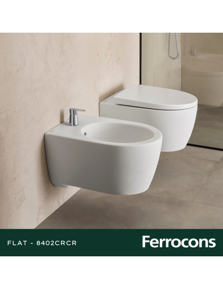 HIDROMET FLAT 8402CRCR MONOC  BIDET C/TRANSF CR