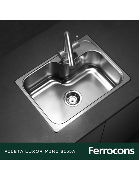 PILETA ACERO 304 LUXOR MINI SI55A