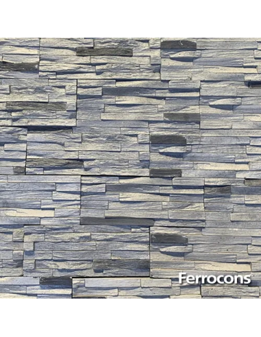 MURETE SERRANO GRIS ACERO  14.5 X34.5 X M2